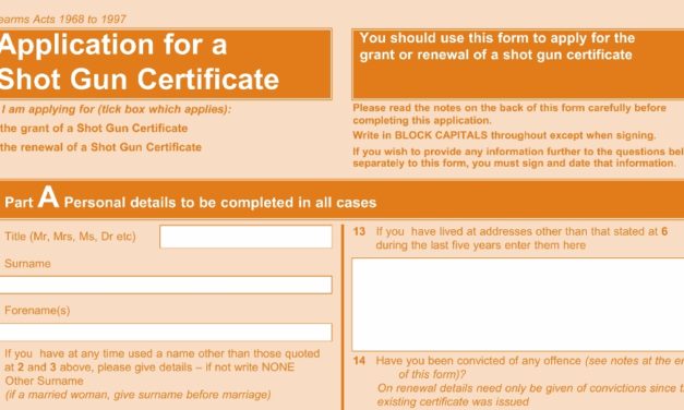 Applying for your Shotgun Certificate